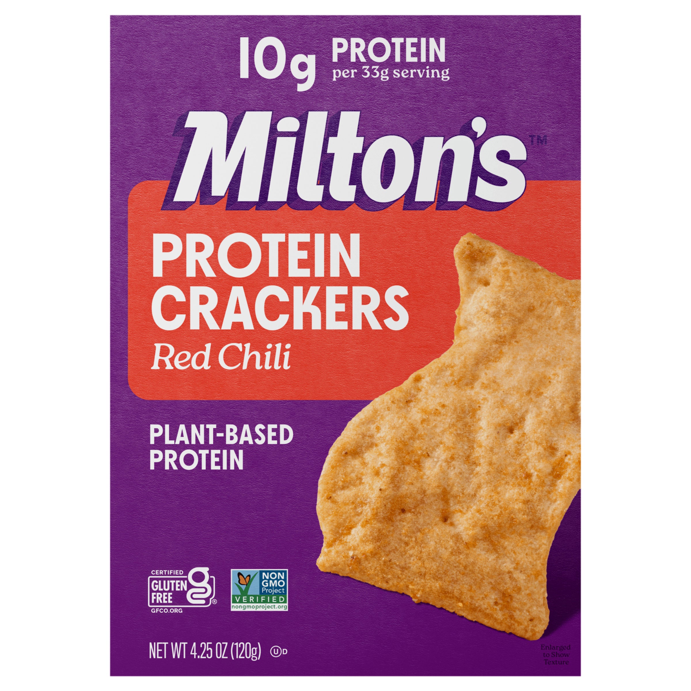 Milton's Protein Crackers - Red Chili Salsa, 4.25oz - Case of 6