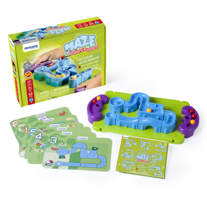 MINILAND EDUCATIONAL - Maze Balance Board, 24 Pieces
