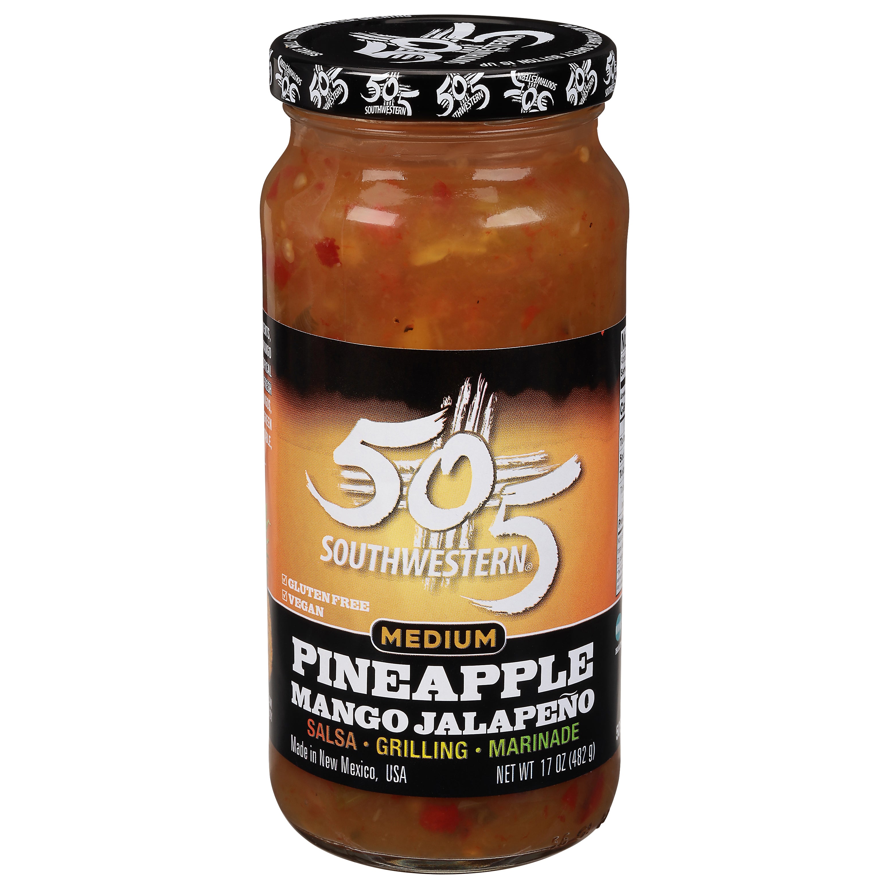 505 Southwestern Medium Pineapple Mango Jalapeno Salsa 17 oz - Case of 12