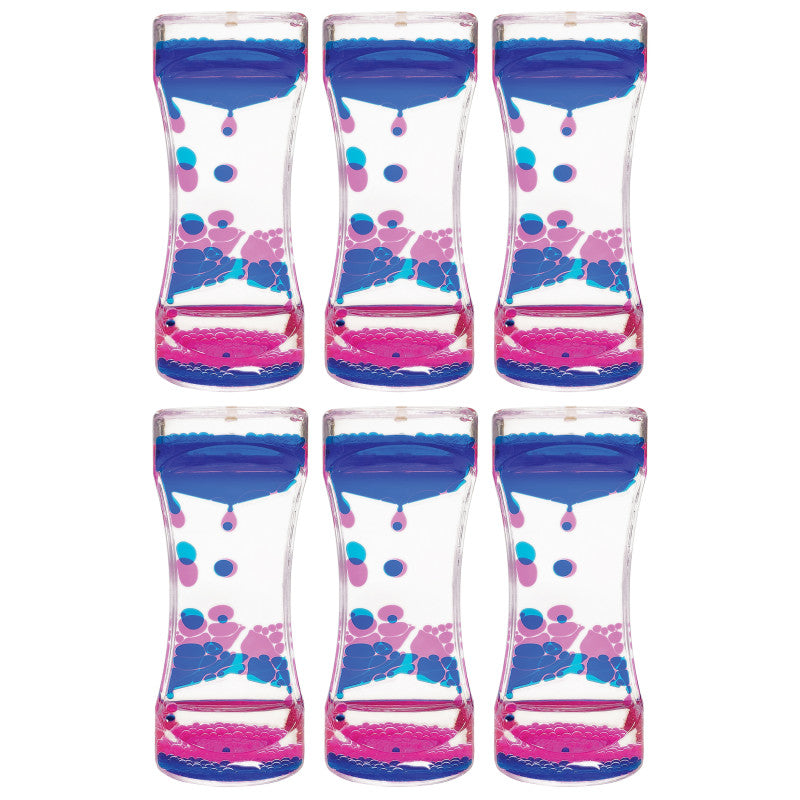 TEACHER CREATED RESOURCES - Blue & Pink Liquid Motion Bubbler, Pack of 6