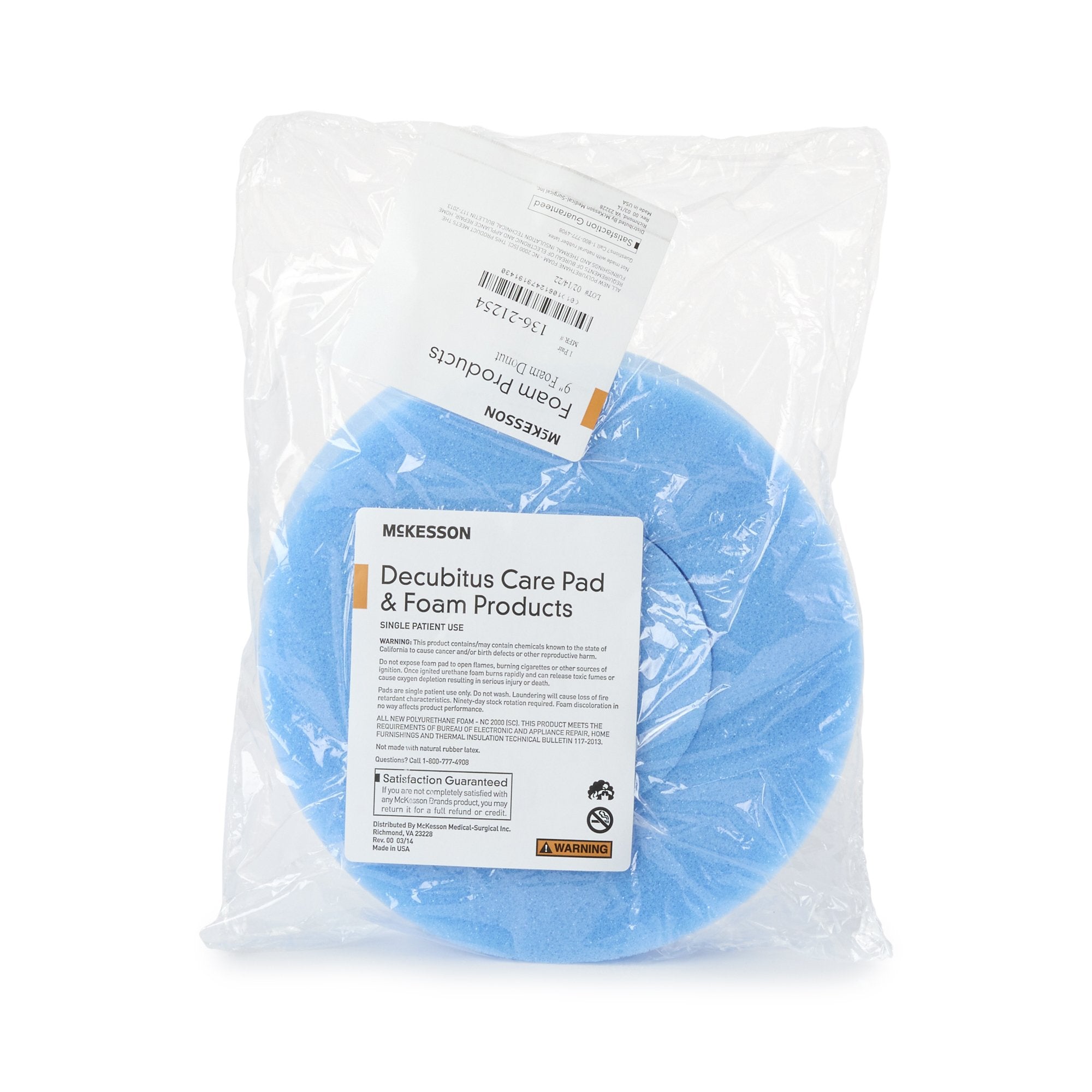McKesson Brand - Donut Positioner McKesson 9 Inch Diameter Foam Freestanding [1/EA]