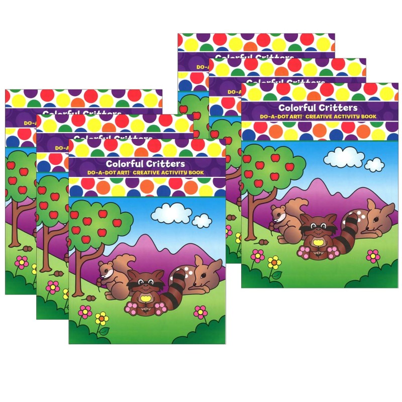 DO-A-DOT ART! - Colorful Critters Creative Art & Activity Book, Pack of 6