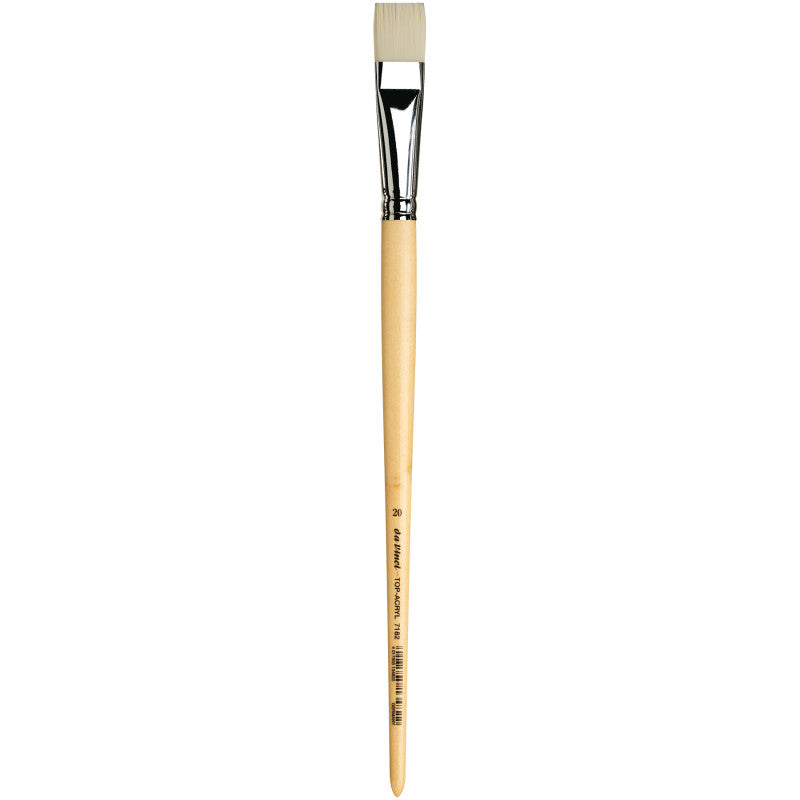 TOP-ACRYL Bright White Brush, Synthetic, Acrylic & Oil, Flat, Series 7182, Size 20