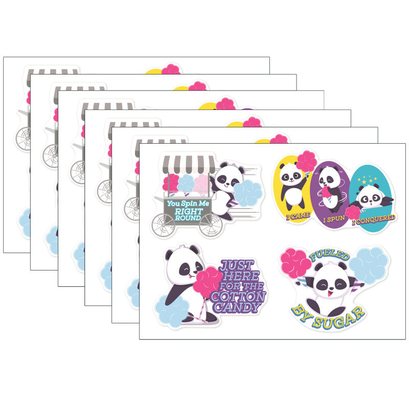 EUREKA - Jumbo Scented Stickers, Cotton Candy, 12 Per Pack, 6 Packs