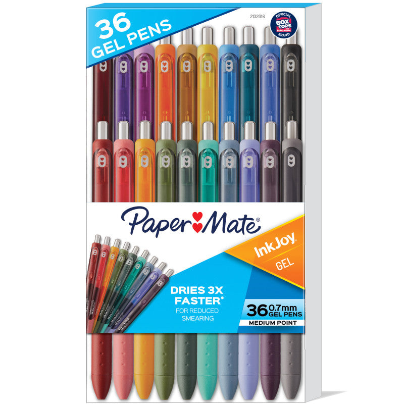 PAPER MATE - InkJoy Gel Pens, Medium Point (0.7 mm), Assorted, 36 Count