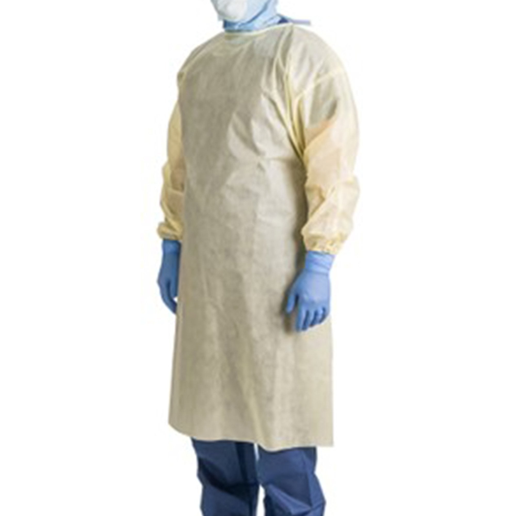 Aspen Surgical Products - Protective Procedure Gown Precept® One Size Fits Most Yellow NonSterile AAMI Level 2 Disposable [100/CS]