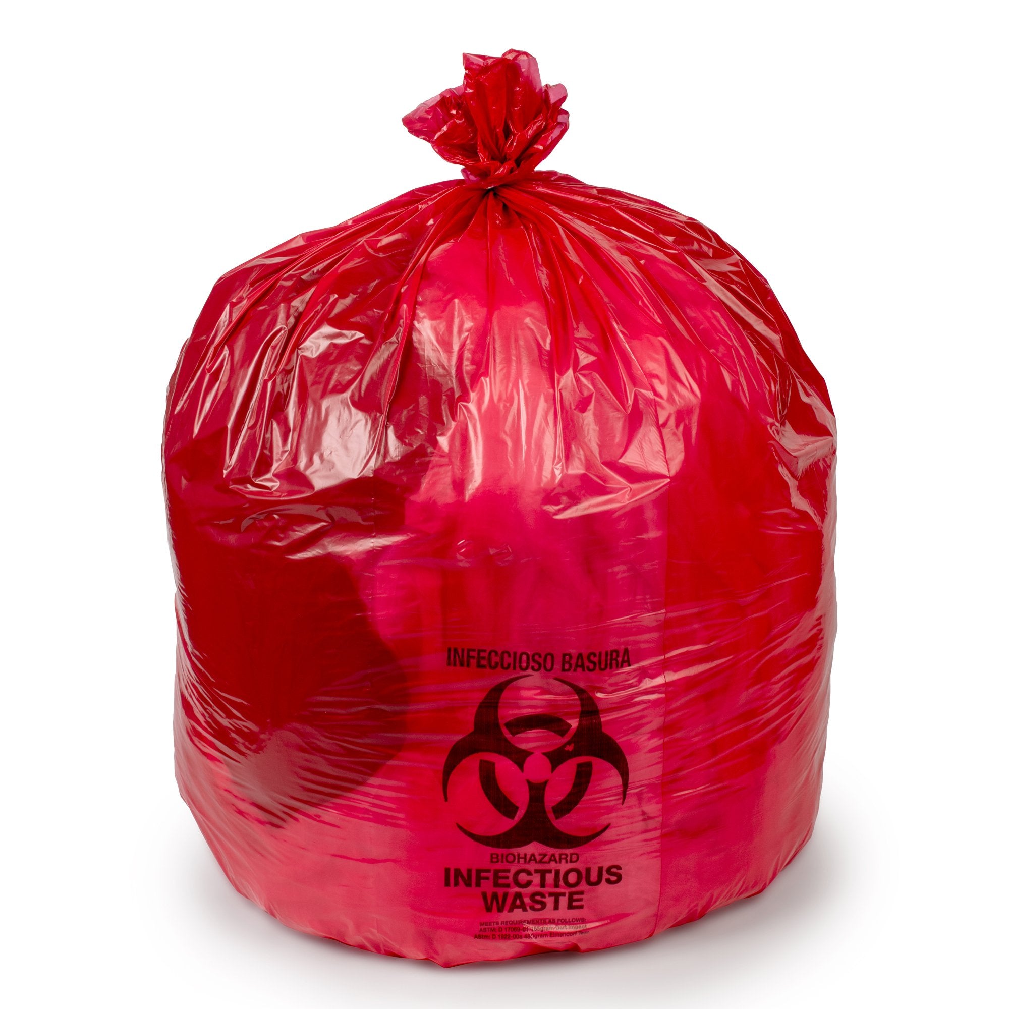 Colonial Bag Corp - Infectious Waste Bag Colonial Bag 40 to 45 gal. Red Bag HDPE 40 X 48 Inch [250/CS]