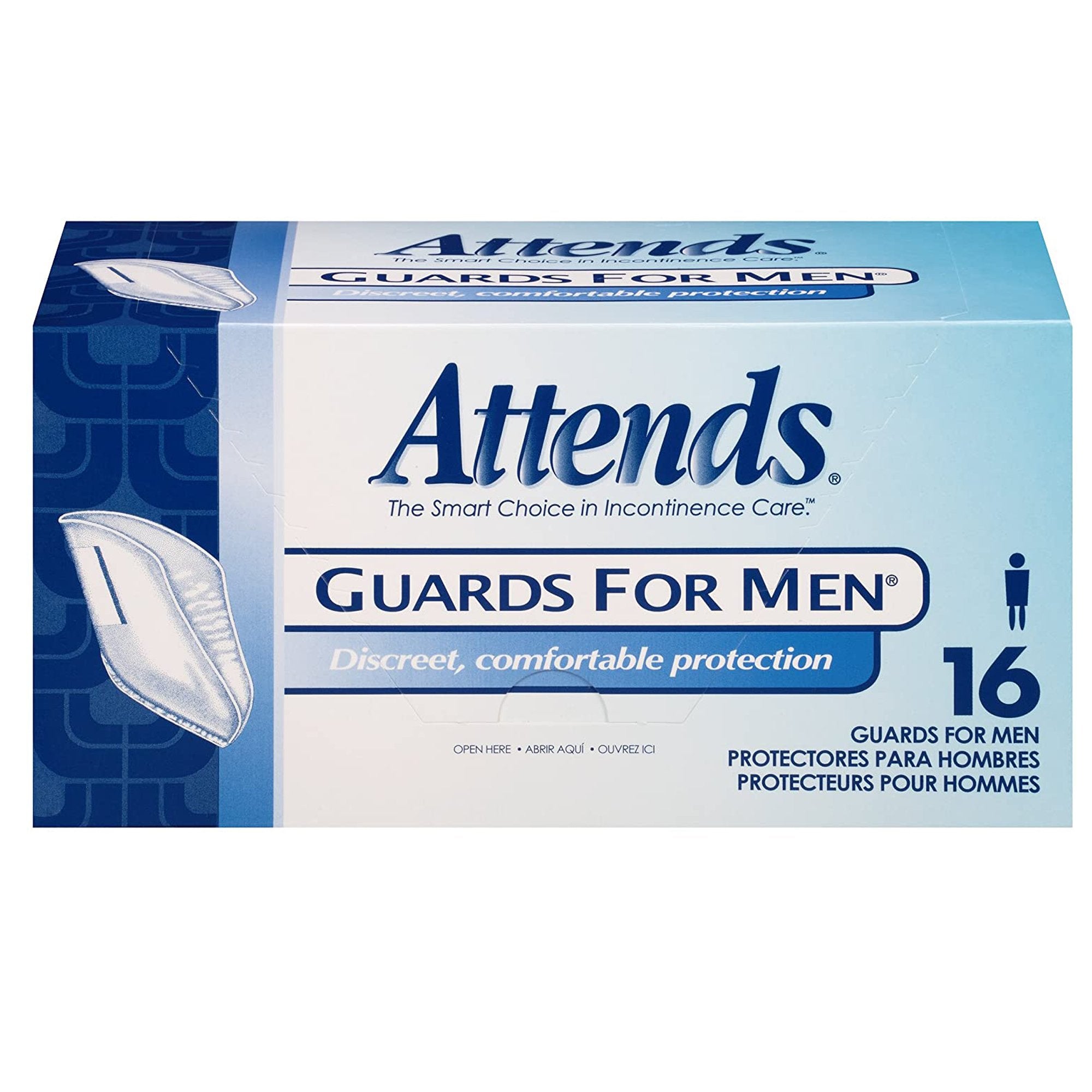 Attends Healthcare Products - Bladder Control Pad Attends® Guards For Men® 5.9 X 12-1/2 Inch Light Absorbency Polymer Core One Size Fits Most [64/CS]