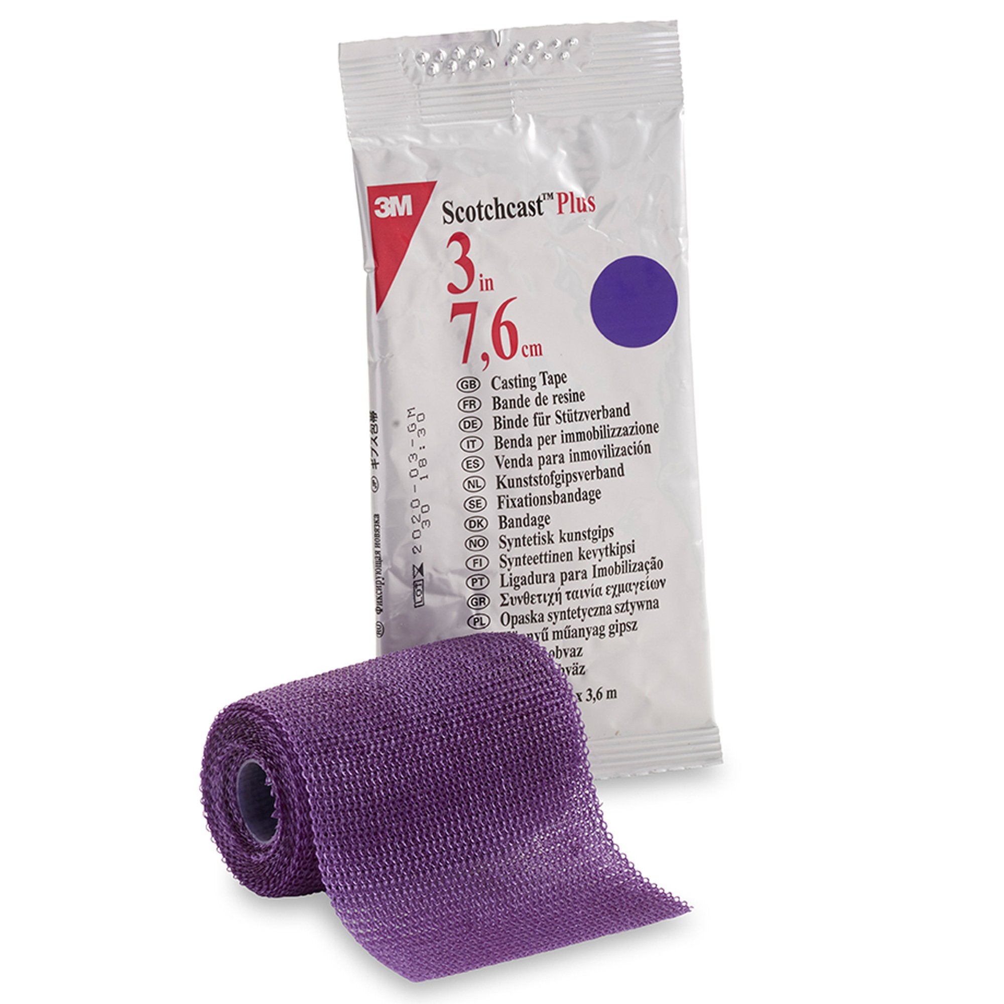 Solventum Corporation - Cast Tape 3M™ Scotchcast™ Plus 3 Inch X 12 Foot Fiberglass / Resin Purple [10/CS]