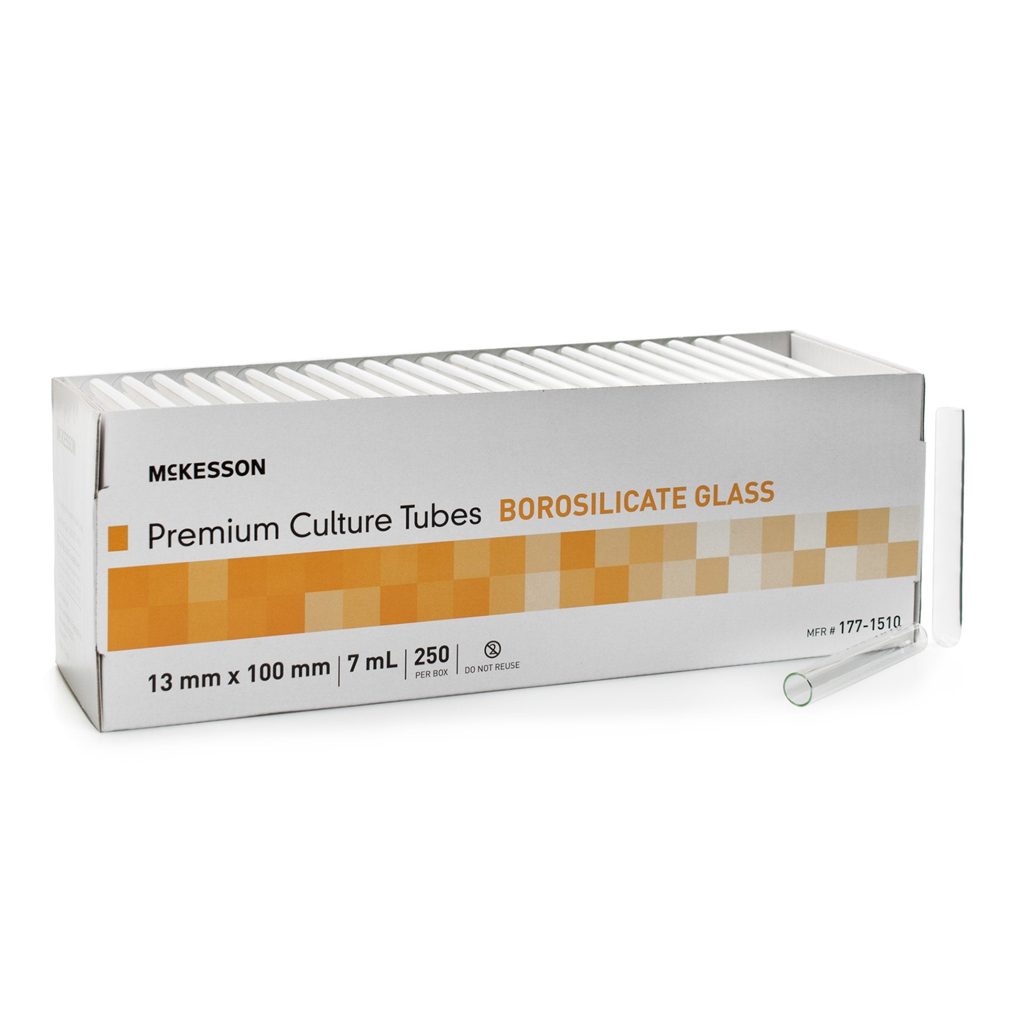 McKesson Brand - McKesson Test Tube Plain 7 mL Without Closure Glass Tube [1000/CS]