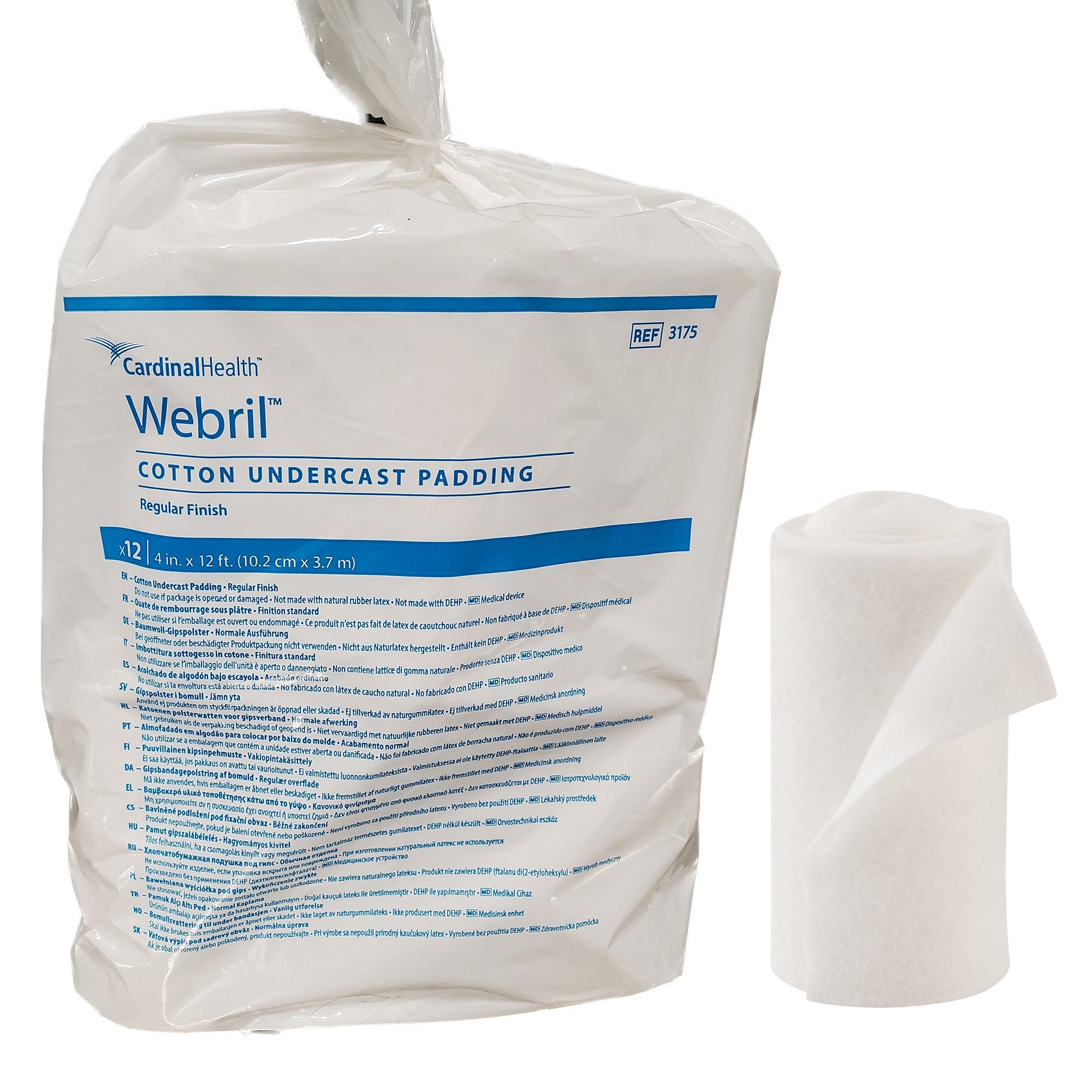 Cardinal - Cast Padding Undercast Webril™ 4 Inch X 4 Yard Cotton NonSterile [72/CS]