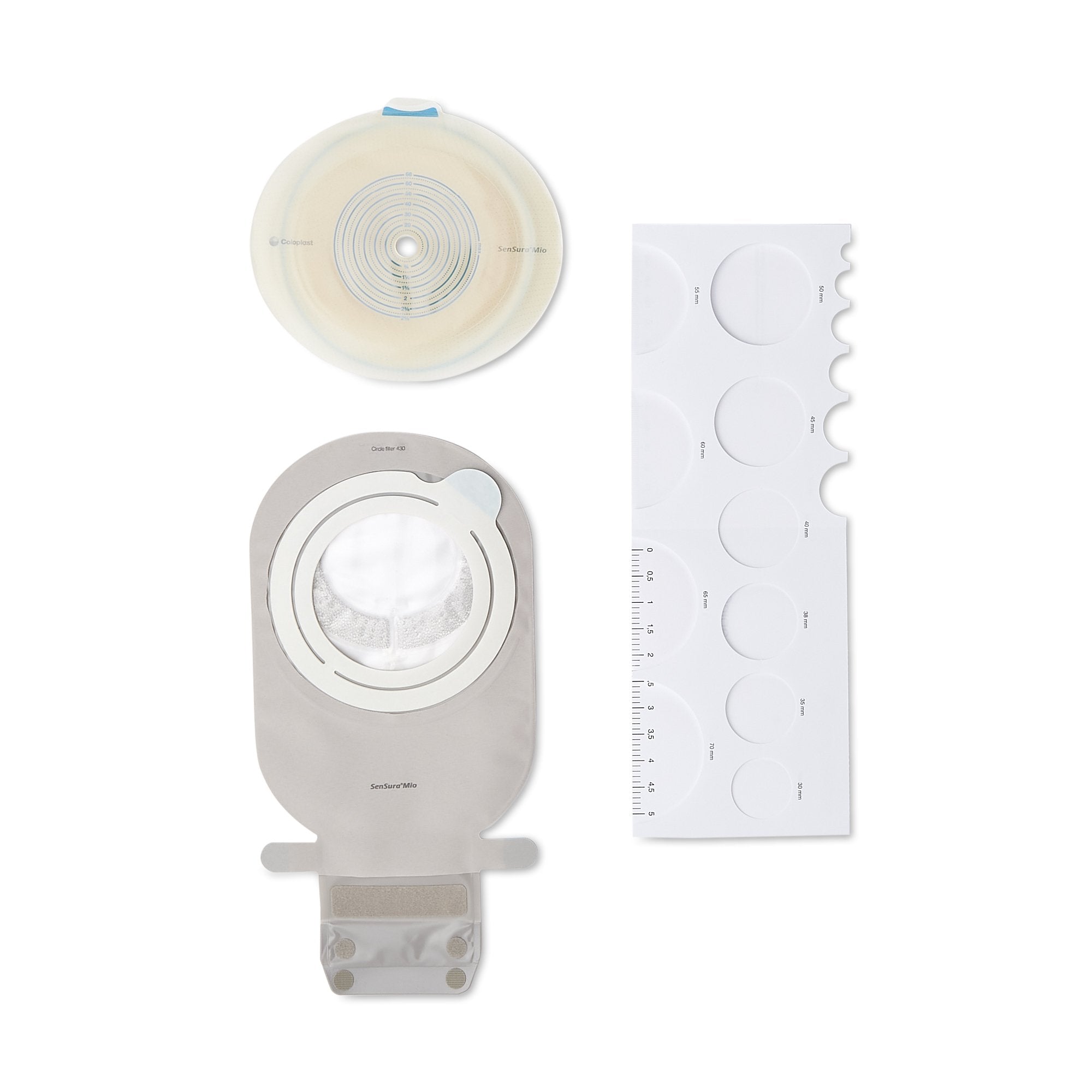 Coloplast - Ostomy Pouch SenSura® Mio Two-Piece System Maxi Length Flat, Trim to Fit 3/8 to 2-3/4 Inch Stoma Drainable [5/BX]