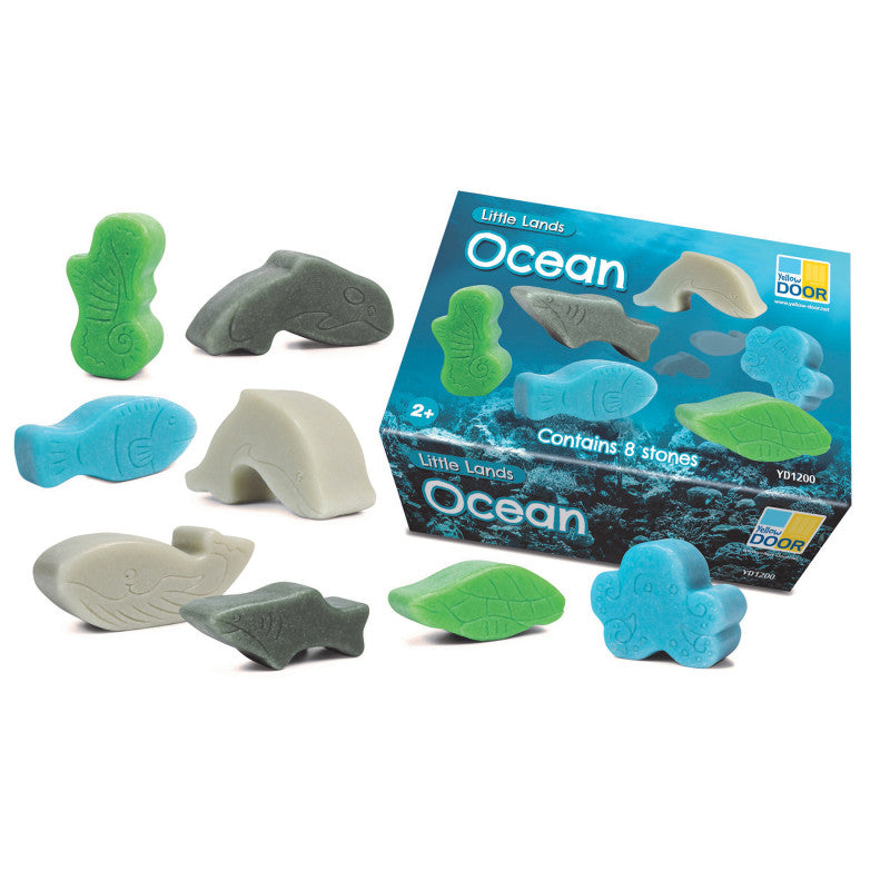 YELLOW DOOR - Little Lands – Ocean, Set of 8 Stone Figures