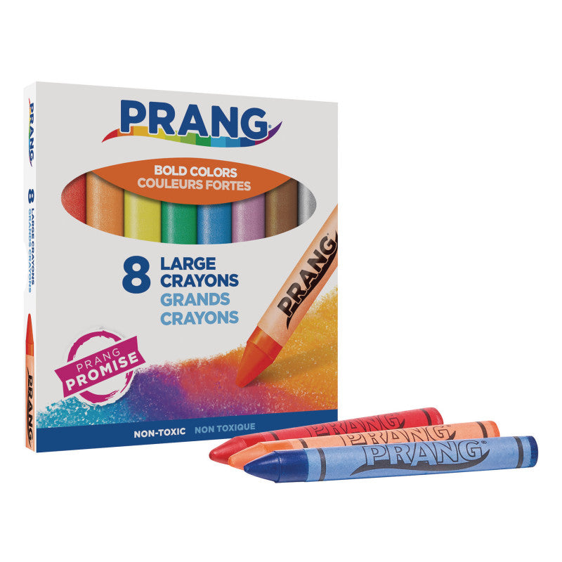 Crayons, Large, Lift Lid Box, 8 Colors
