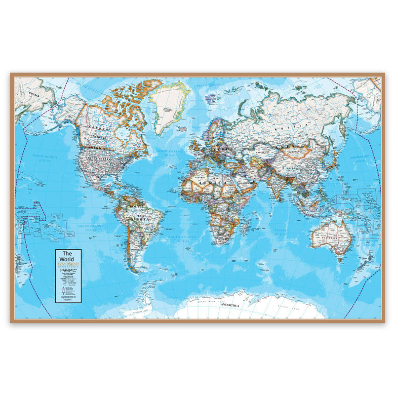 WAYPOINT GEOGRAPHIC - Contemporary World 24" x 36" Laminated Wall Map