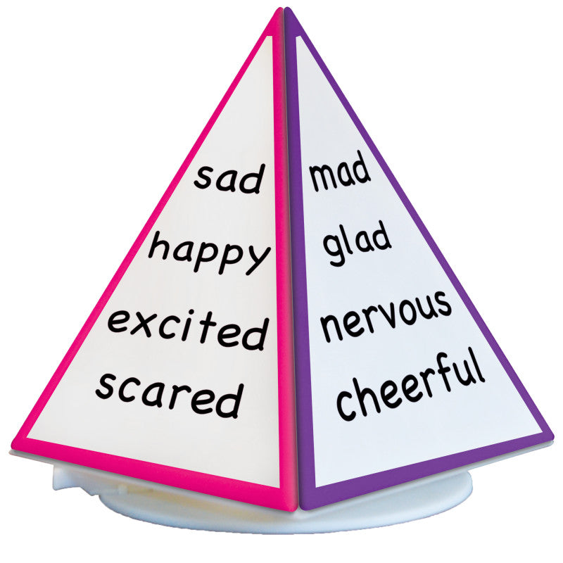 SENSATIONAL CLASSROOM - Spin & Write Pyramid™ Rotating 4-Sided Dry-Erase Board