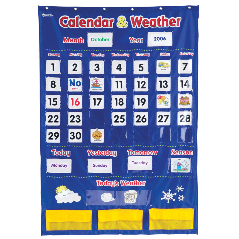 LEARNING RESOURCES - Calendar and Weather Pocket Chart