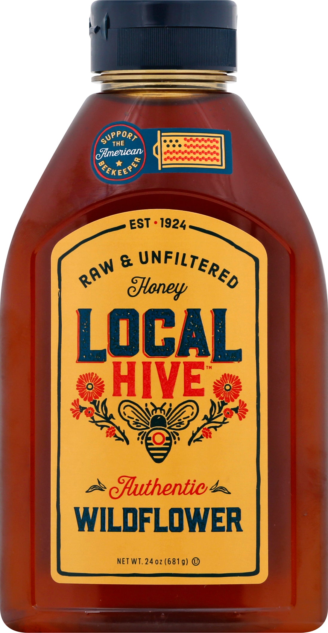 Local Hive Raw & Unfiltered Wildflower Honey 24 oz - Case of 6