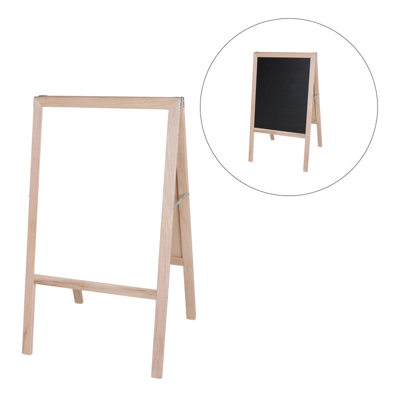 CRESTLINE PRODUCTS - Natural White Dry-Erase/Black Chalkboard Marquee Easel, 42" x 24"