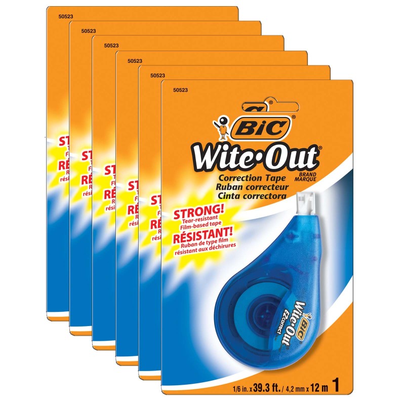 BIC - Wite-Out® EZ Correct® Correction Tape, Pack of 6