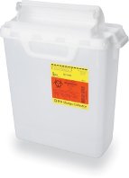 BD - Sharps Container BD™ Pearl Base 12-1/2 H X 10-4/5 W X 6 D Inch Horizontal Entry 2 Gallon [10/CS]