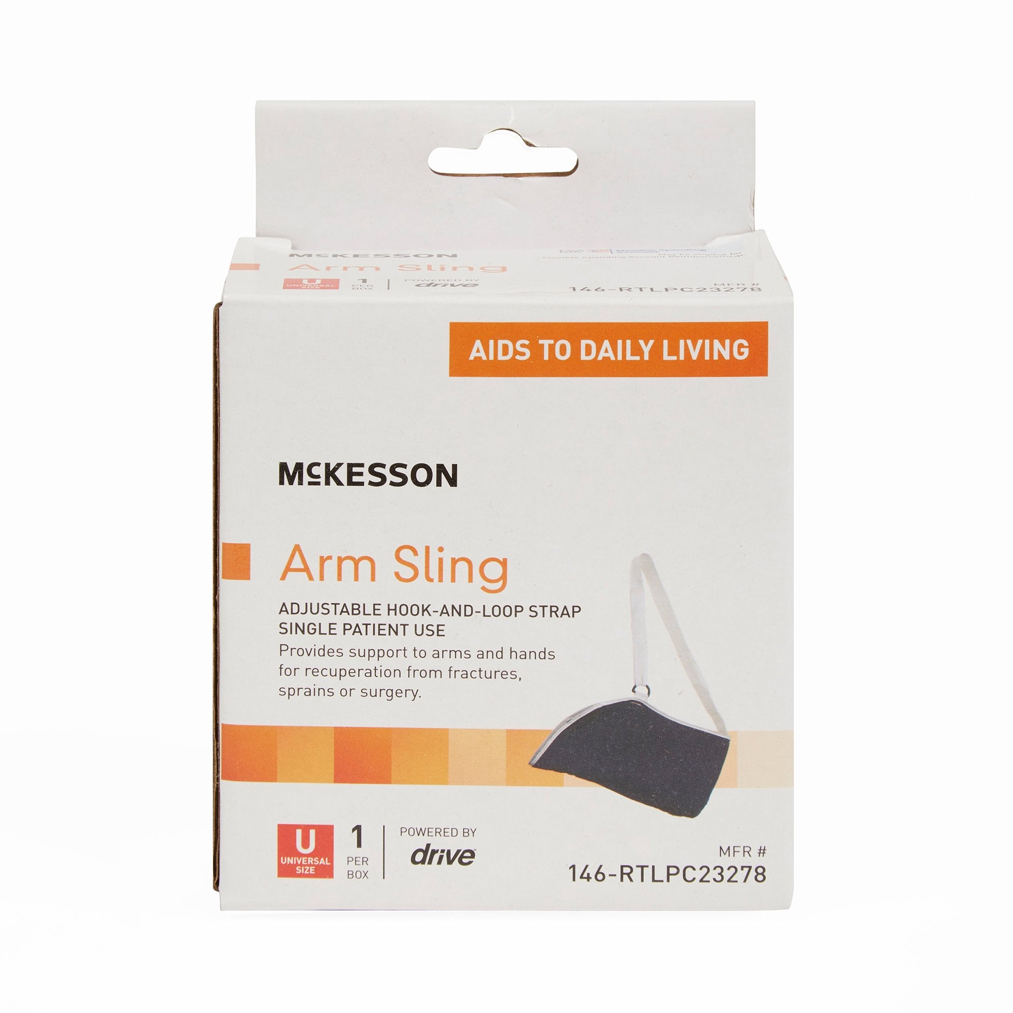 McKesson Brand - Arm Sling McKesson D-Ring / Hook and Loop Strap Closure One Size Fits Most [6/CS]