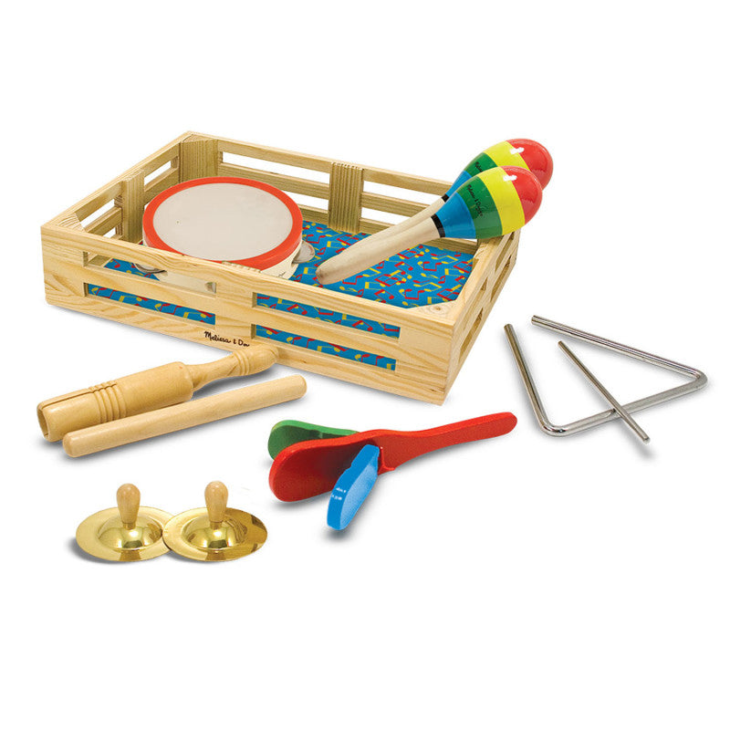 MELISSA & DOUG - Band-in-a-Box - Clap! Clang! Tap!, 10 Pieces