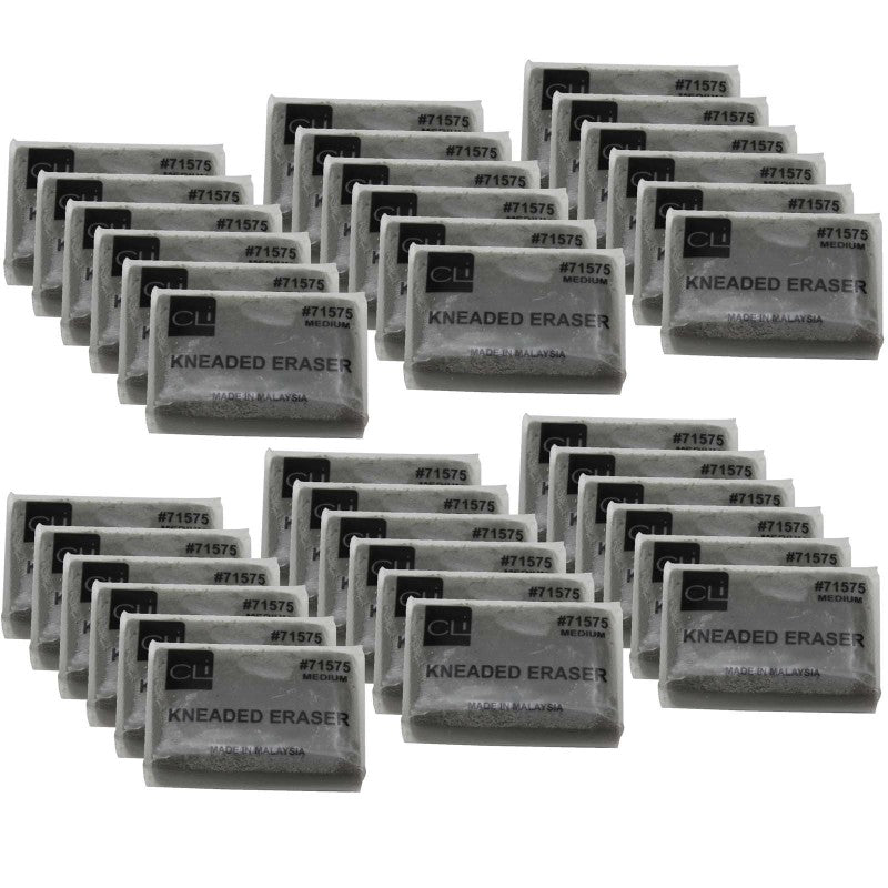 CHARLES LEONARD - Kneaded Eraser, Medium, Pack of 36