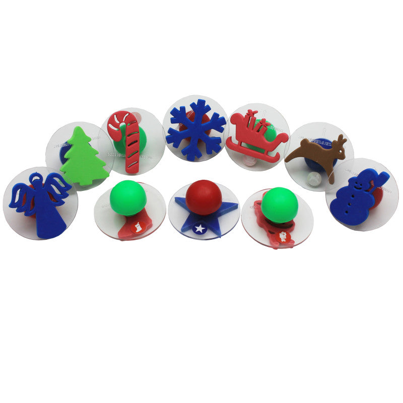 READY 2 LEARN - Giant Stampers - Christmas Shapes - Set of 10