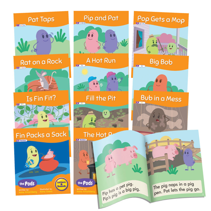BEANSTALK BOOKS - The Pods Readers – Phase 2, Set of 12