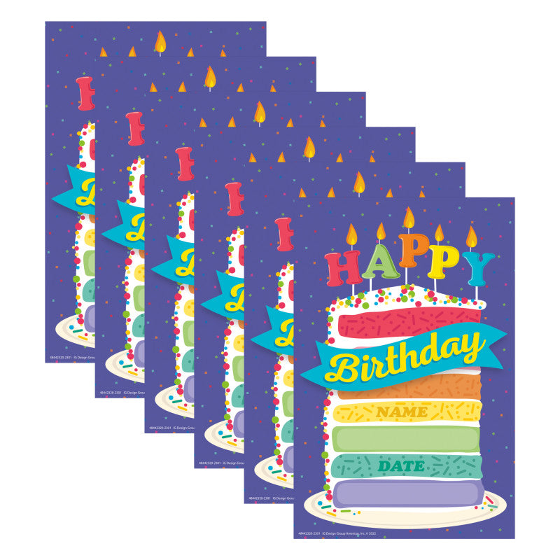 EUREKA - Birthday Recognition Award, 36 Per Pack, 6 Packs