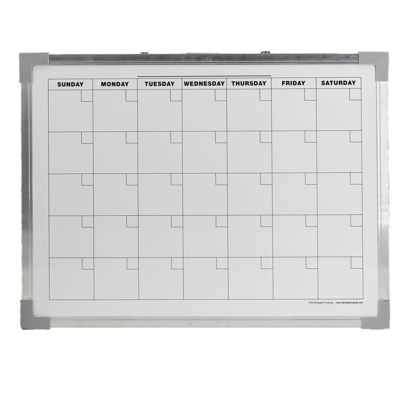 CRESTLINE PRODUCTS - Dry Erase Magnetic Aluminum Framed Calendar, 18" x 24"