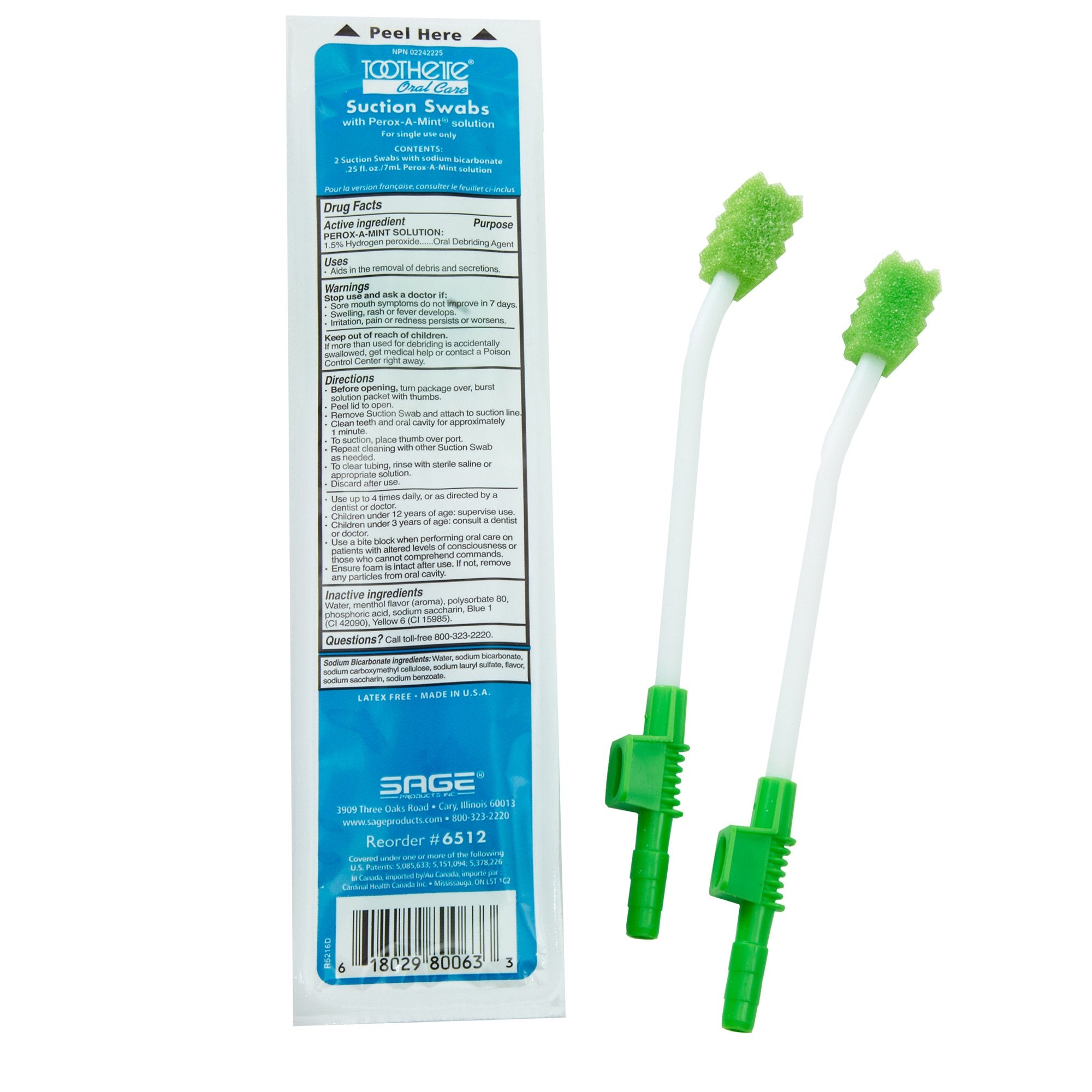 Sage Products - Suction Swab Kit Toothette® NonSterile [200/CS]