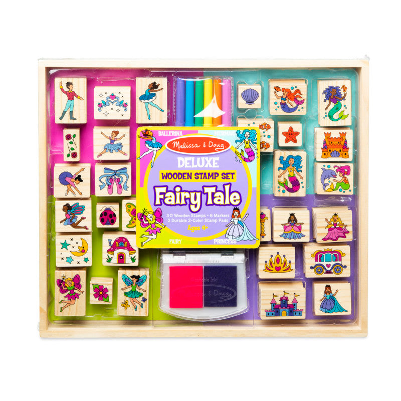 MELISSA & DOUG - Deluxe Wooden Stamp Set - Fairy Tale