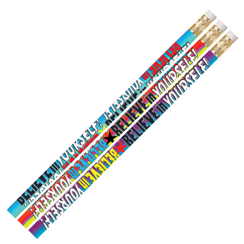 MUSGRAVE PENCIL COMPANY - Believe In Yourself Motivational Pencils, 12 Per Pack, 12 Packs