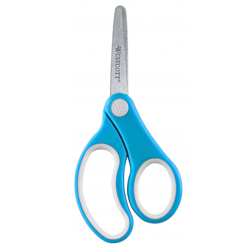 WESTCOTT - Soft Handle 5" Kids Scissors, Blunt, Assorted Colors (No Color Choice), Pack of 12