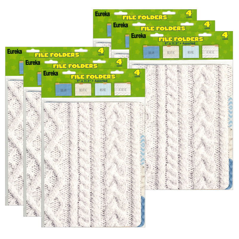 EUREKA - A Close-Knit Class File Folders, 4 Per Pack, 6 Packs