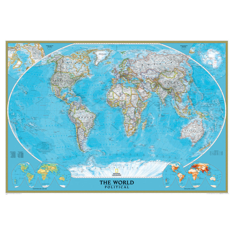 NATIONAL GEOGRAPHIC - World Classic Wall Map, Mural