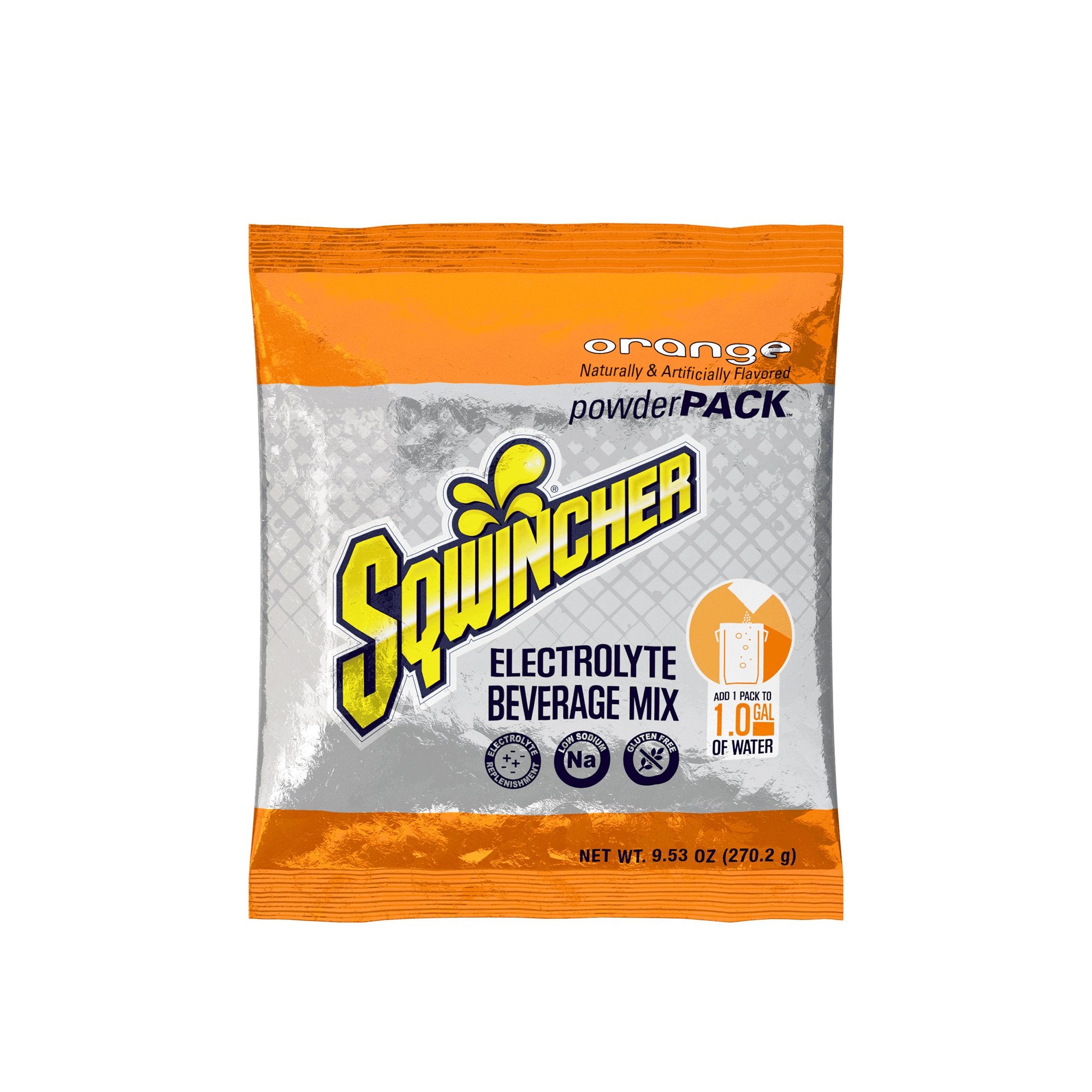 Kent Precision Foods - Oral Electrolyte Solution Sqwincher® Powder Pack® Orange Flavor 9.53 oz. Electrolyte [20/BX]