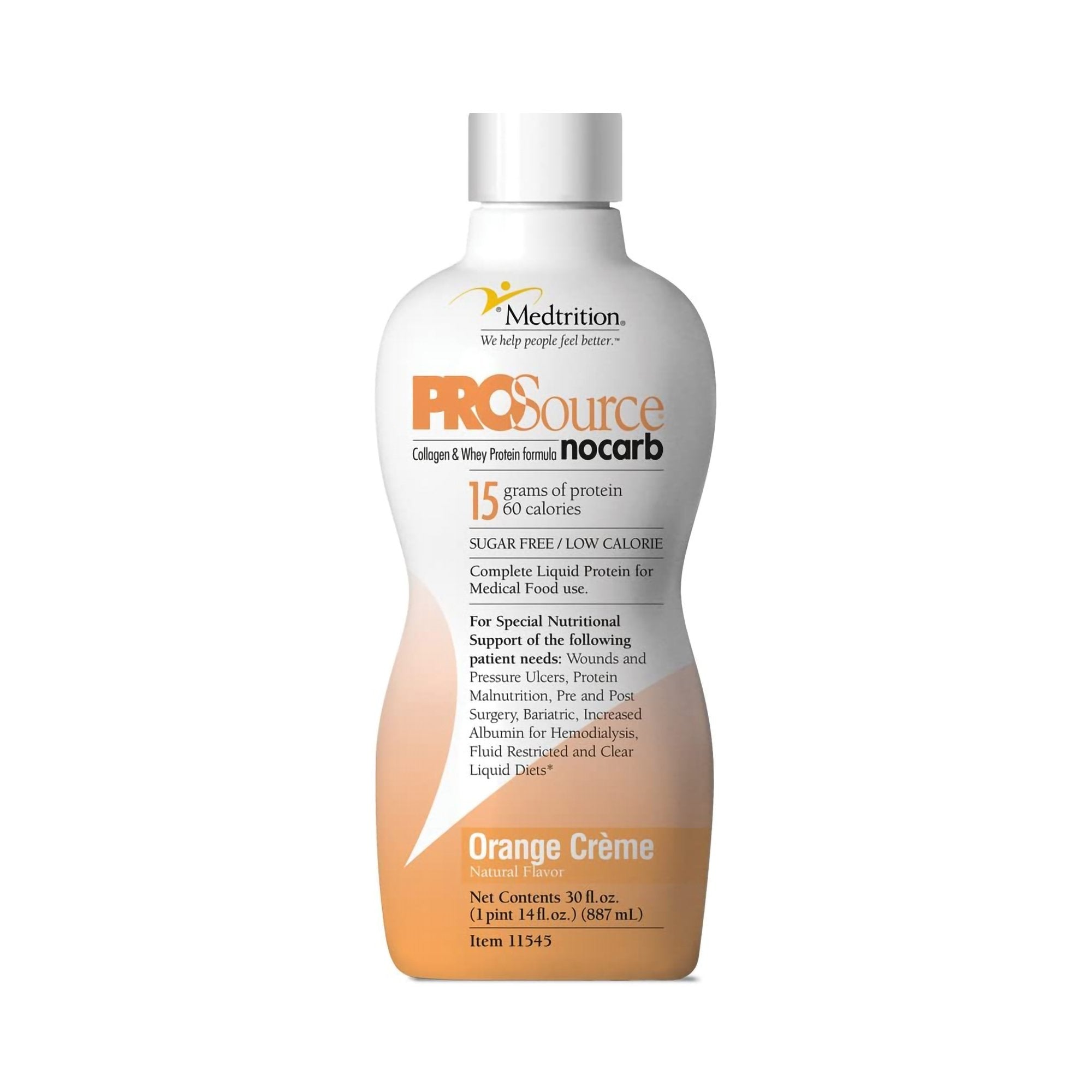 Medtrition/National Nutrition - Oral Supplement ProSource™ NoCarb Orange Crème Flavor Liquid 32 oz. Bottle [1/EA]