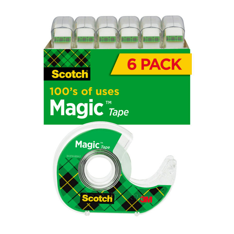 SCOTCH - Magic™ Tape, 3/4" x 650", Pack of 6