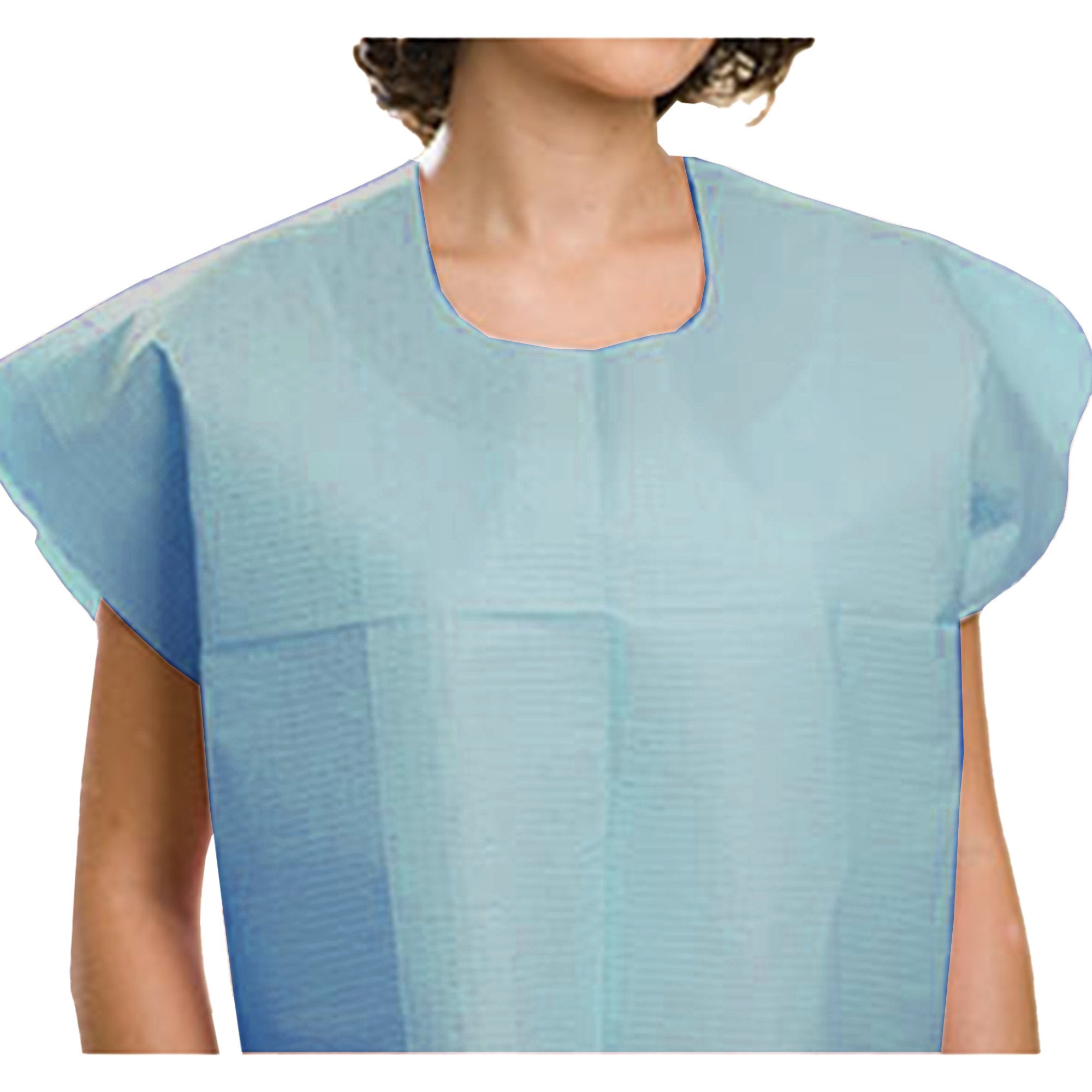 Graham Medical Products - Exam Cape Blue One Size Fits Most Front / Back Opening Without Closure Unisex [100/CS]