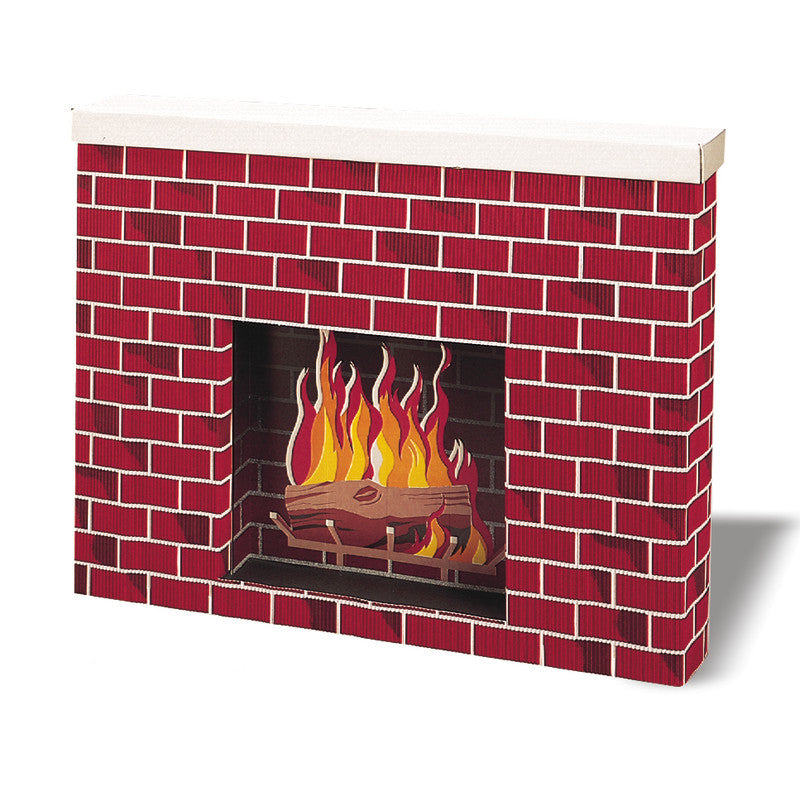 COROBUFF - Corrugated Fireplace, Tu-Tone™ Brick, 30"H x 38"W x 7"D, 1 Fireplace