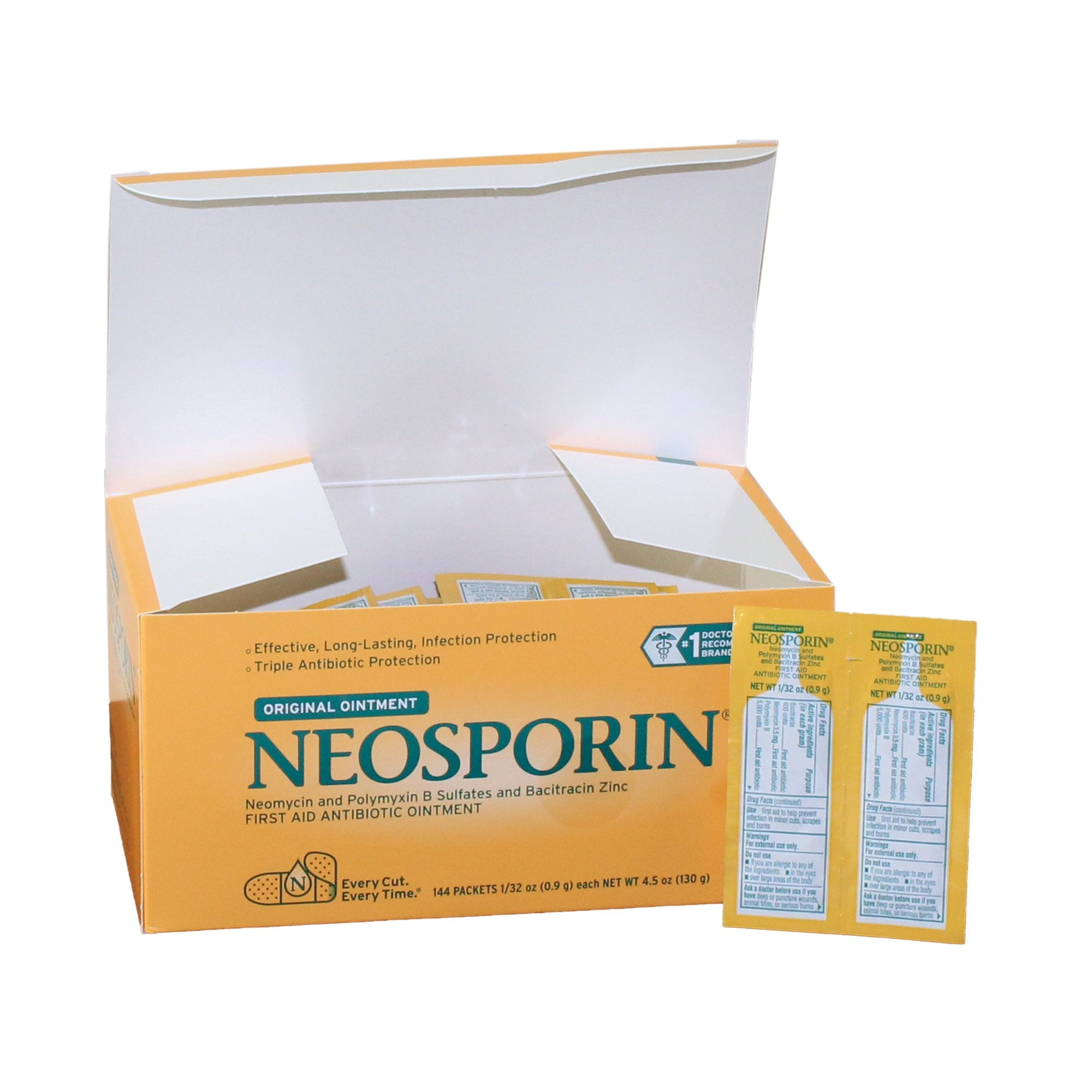 Johnson & Johnson Consumer - First Aid Antibiotic Neosporin® Ointment 0.9 Gram Individual Packet [1728/CS]