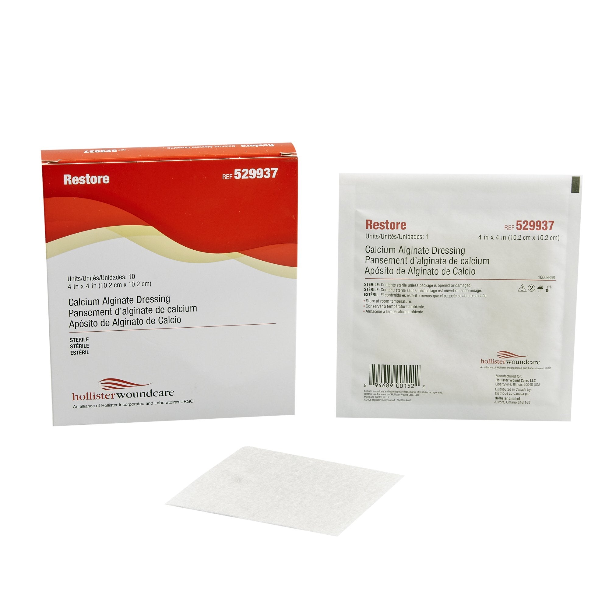 Hollister - Alginate Dressing Restore™ 4 X 4 Inch Square [1/EA]
