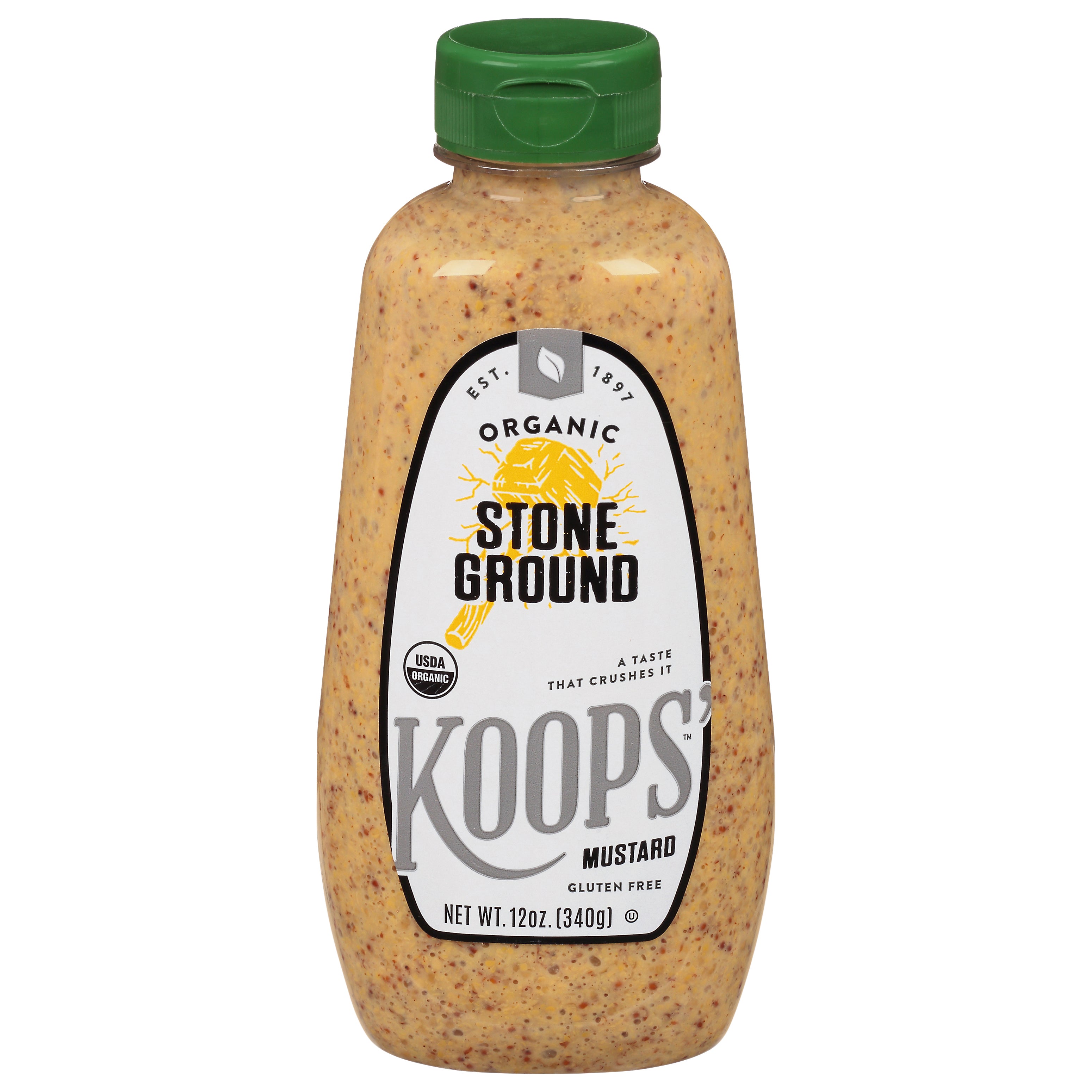 Koops' Organic Stone Ground Mustard 12 oz - Case of 12