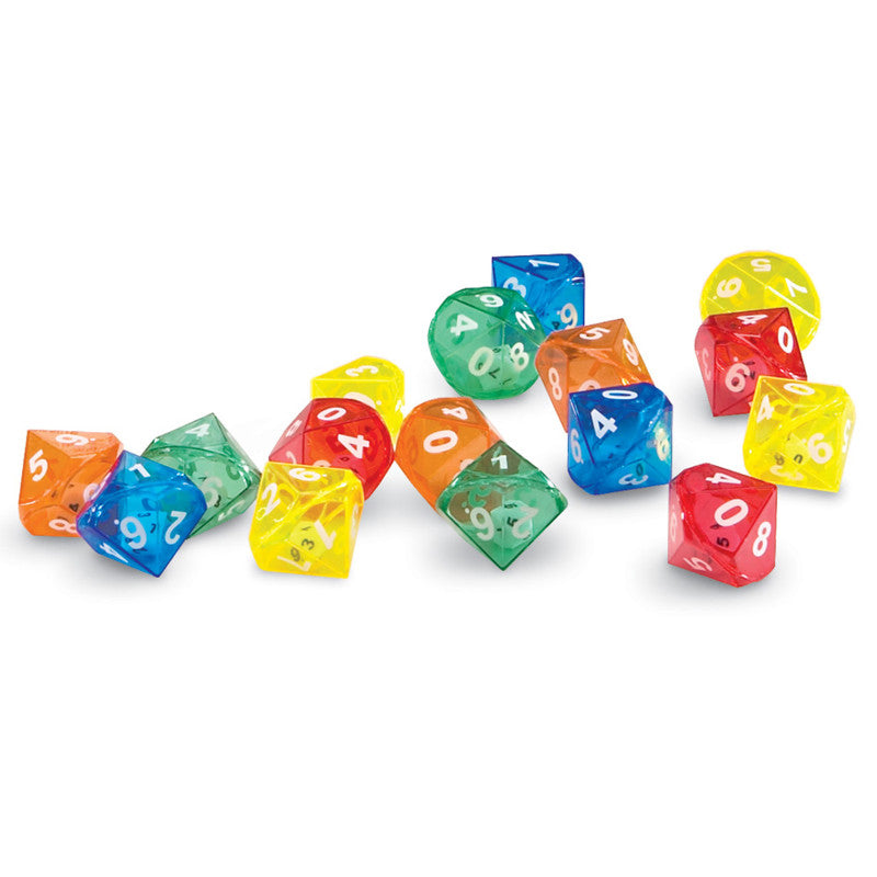 LEARNING RESOURCES - 10-Sided Dice in Dice, Pack of 72