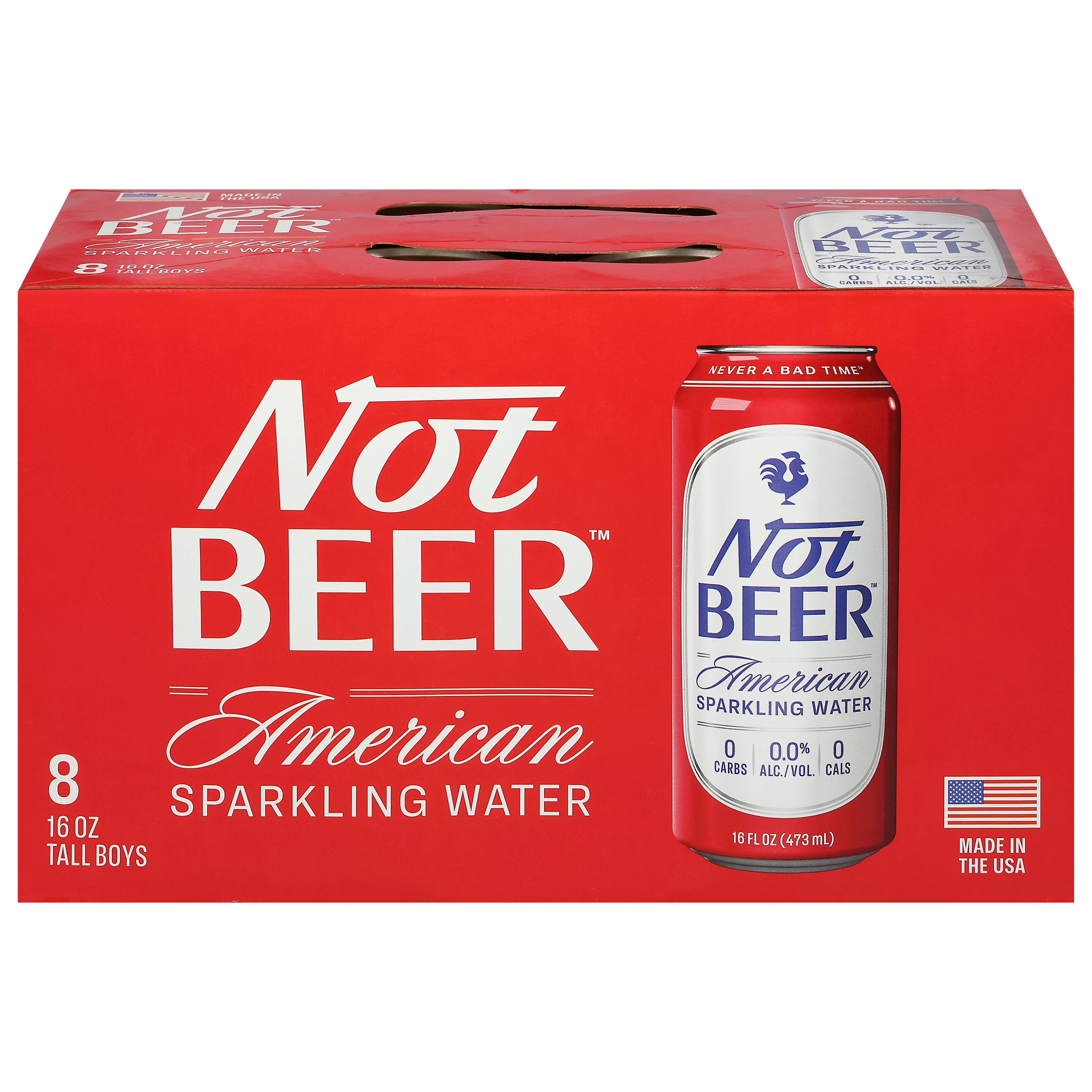 Not Beer American Sparkling Water 8 - 16 oz Cans - Case of 3