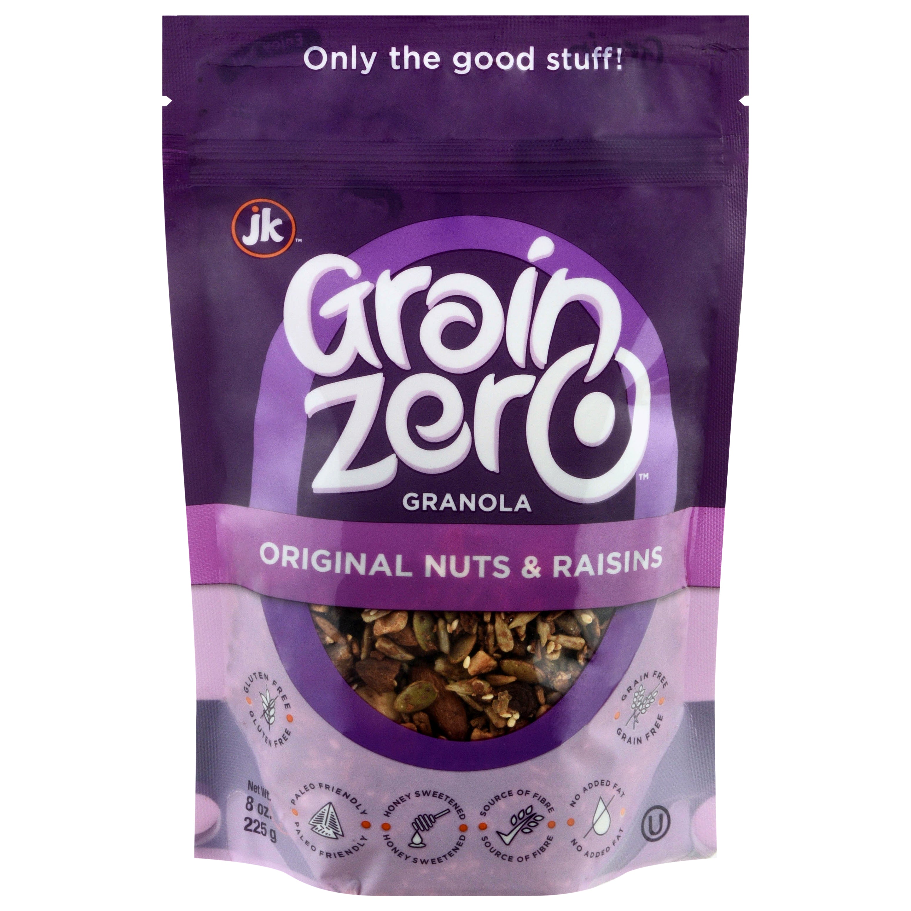 Grain Zero Original Nuts & Raisins Granola 8 oz - Case of 6