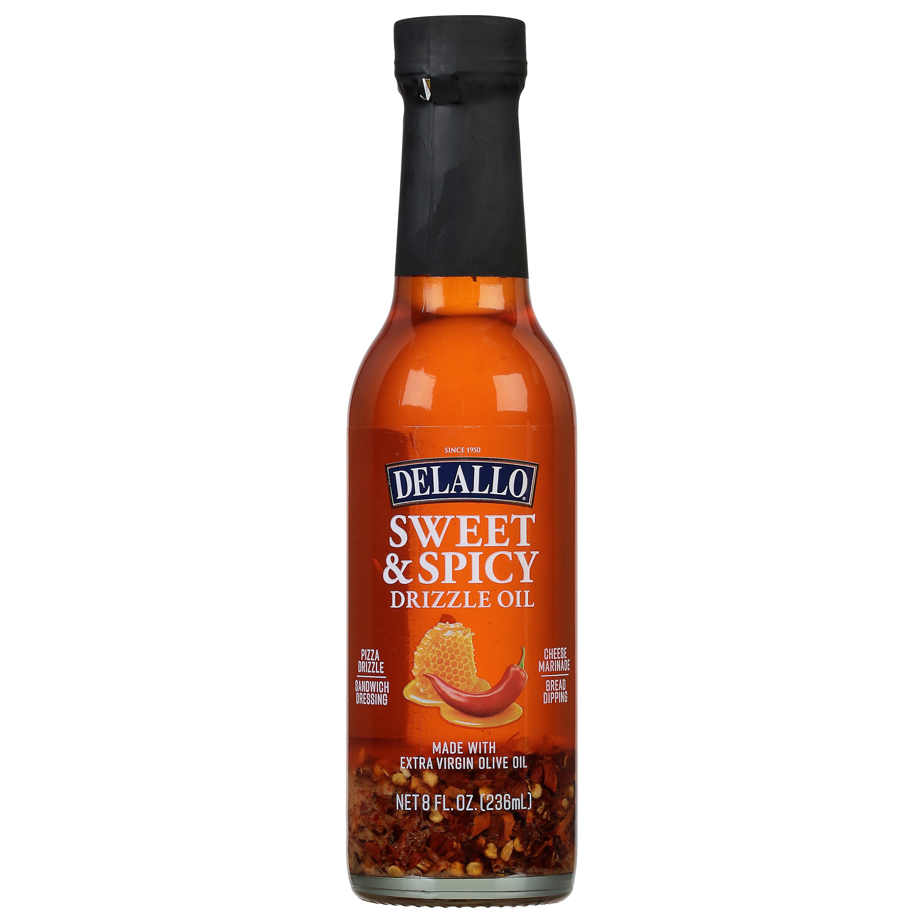 DeLallo Sweet & Spicy Drizzle Oil - Count of 6 - 8 fl oz
